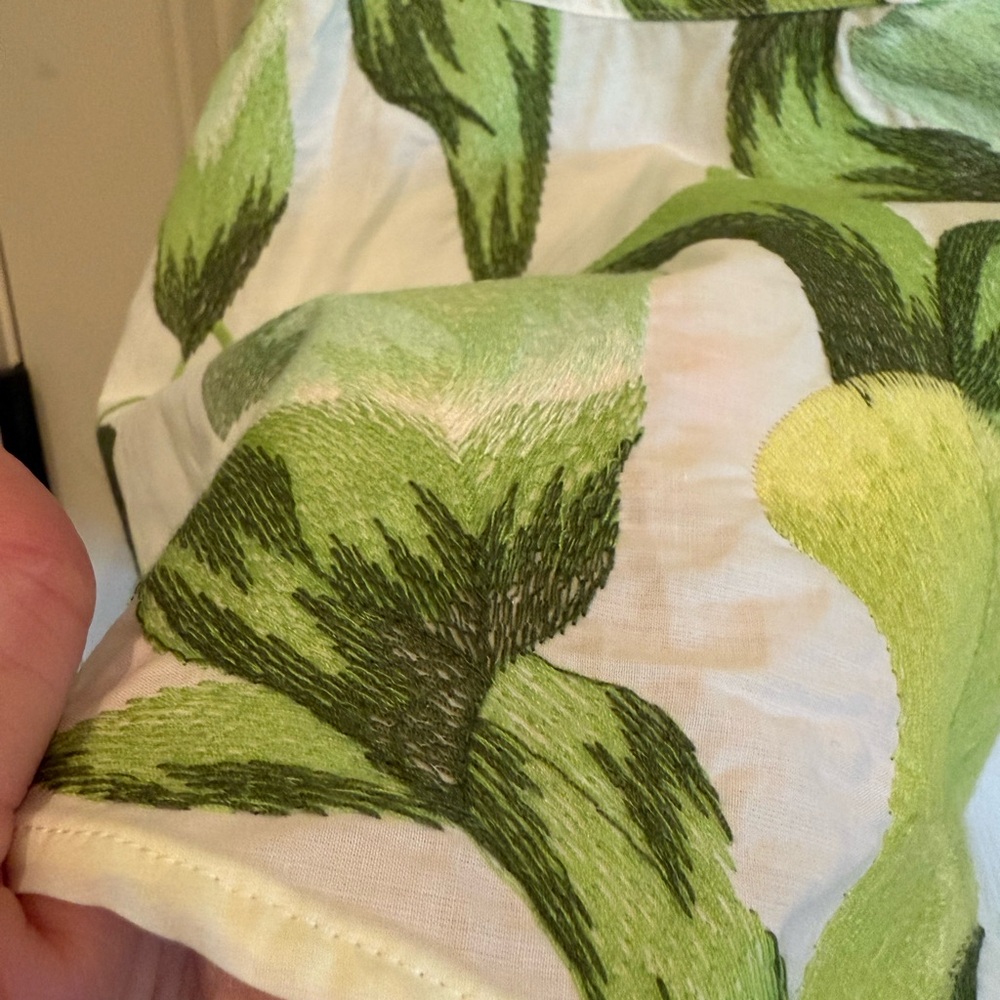 Adelyn Rae Leafy Green and White Midi Dress - Picture 5 of 12